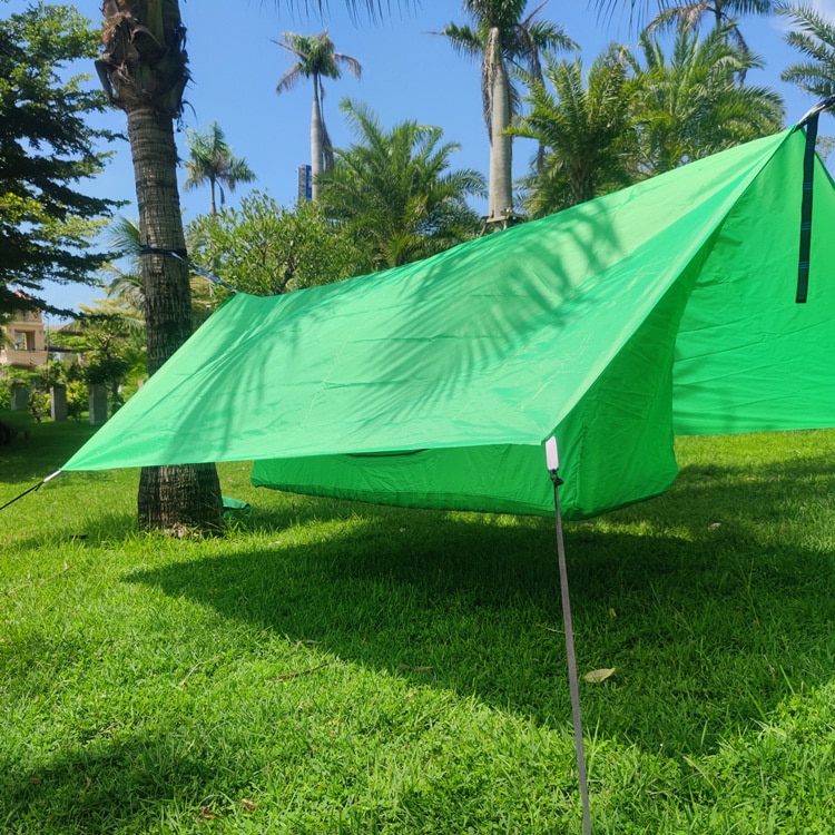 Cheap Goat Tents Mosquito Net Hammock Canopy Tent Large Space Anti Rollover Outdoor Camping Awning  Rainproof And Sunscreen Hanging Sun Shelter Tents 